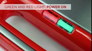 Holstein Housewares - Non-Stick Heart Waffle Maker, Compact & Portable, Bakes 2 Perfect Heart Shaped Waffles, Red/Stainless Steel