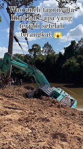 Peroses yang lama untuk pengangkatan unit tenggelam. #vodviral #alatberat #excavator #tenggelam #fyp | Mas Ardii
