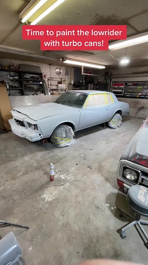 16K views · 336 reactions | Painting my lowrider with turbo cans! That 2 foot spray pattern never gets old! #trendingreels #turbocan #spraypaint #turbopaintcan #hotrod #ratrod #paintjob #lowrider #montecarlo | CaseysCustoms | Facebook