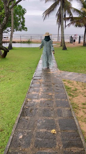 Beach gown in Sri Lanka bentota sea beach Abaya and Gown #abayaandgown #hijab #abayas #marufajahan | Abaya and Gown