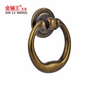 [Hot Item] Vintage Drawer Pulls Zinc Alloy Single Hole Handle Wardrobe Cabinet Furniture Ring Pull