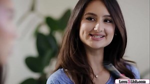 Love2Lick.com - Busty babe fingers a petite asians pussy