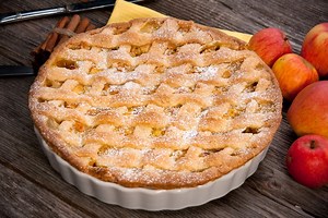 Apple pie with lattice crust and apples Rare Gallery wallpaper