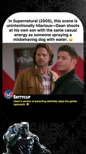 In Supernatural (2005), this scene is unintentionally hilarious-Dean shootsat his own son with