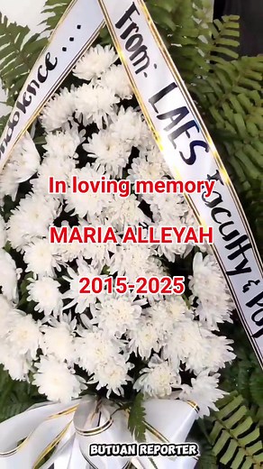 In loving memory to Maria Alleyah. A 9 years old girl from Barangay Los Angeles, Butuan City, who was killed and found dead on November 24, 2025. She goes to burial on her 10th birthday on November 29, 2025. **************************************************** Sa mahigugmaong panumduman kang Maria Alleyah. Usa ka 9 anyos nga batang babaye gikan sa Barangay Los Angeles, Butuan City, kinsa gipatay ug napalgang patay niadtong Nobyembre 24, 2025. Siya moadto sa paglubong sa iyang ika-10 nga adlawng