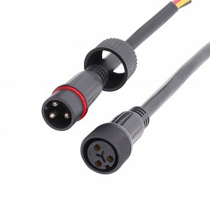 [Hot Item] Factory Price Power Cable Male Female 3 Pole Waterproof Connector