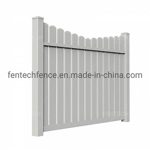 Easy Installation UV Proof Wholesale Scalloped Plastic Semi Privacy Fence
