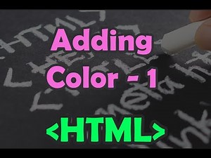 HTML-Adding Color To Your Web Page.