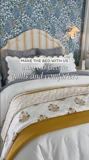 🪄🛌 Watch as we transform the bed using some of our favorite quilts and comforters! #shorts #cozy