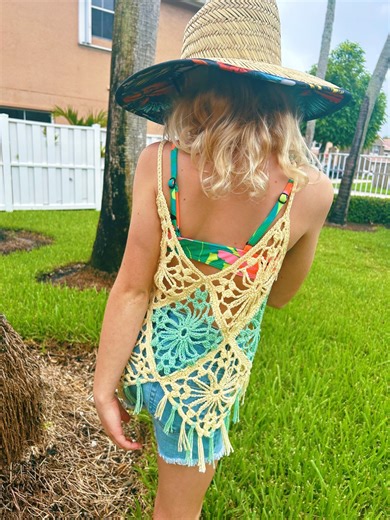 CROCHET PATTERN - Tween Girls Summer Boho Crochet Tank - Etsy