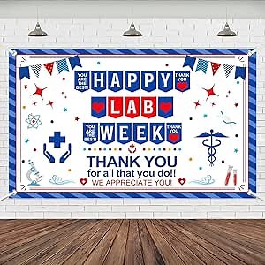 Amazon.com: Wollmix Lab Week Decorations Banner - 70.8x43.3 Inch Thank You for All You Do Sign for Laboratory Workers, We Appreciate You Party Backdrop Decor Photography Supplies Photo Booth Background : Home & Kitchen