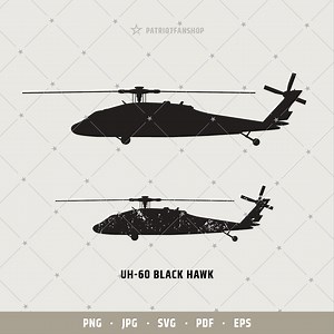 UH-60 Black Hawk Silhouette Side View: USAF Vector Cut File (digital Download) | 285 - Etsy Canada