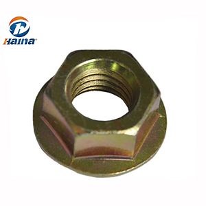 [Hot Item] Carbon Steel /Color Zinc Plated Hex Flange Nuts (DIN6923)