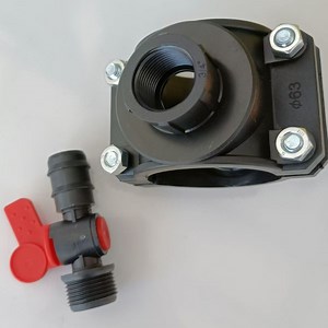 [Hot Item] HDPE Irrigation Plastic Pipe Fittings Double Clamp Saddle Female Saddle Clamp