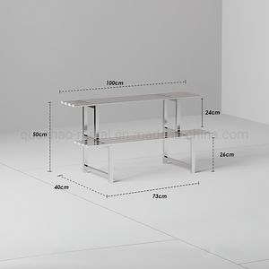 [Hot Item] 2 Layer Stainless Steel Flower Rack Plant Stands