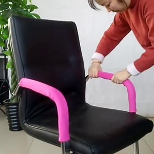 YunQin 1 Pair of Chair Arm Rest Covers,Computer Office Chair Armrest Cover Soft Chair Arm Covers Office Chair Armrest Pads Solid Color Chair Armrest Cover with Zipper (Navy)