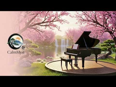 Beautiful Cherry Blossom & Peaceful Piano Music | NO ADDS | 1 Hour Japanese Scenery for Relaxation