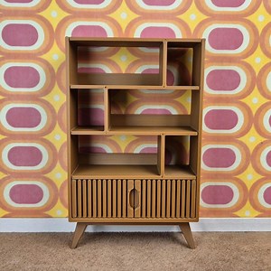 Retro Mid Century Bookcase 1/12 Scale Dollhouse - Etsy