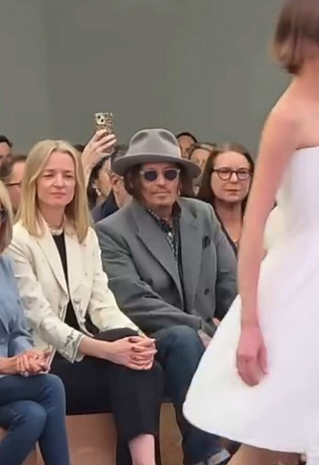 Johnny Depp at the Stella McCartney Show in Paris