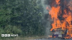 Essex bus fire: Nearly 70 passengers evacuated after blaze on A12