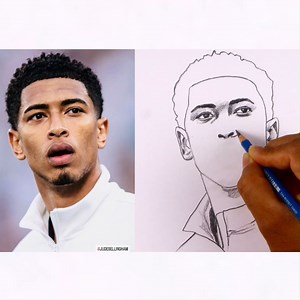 Drawing a Jude Bellingham #pencilart #judebellingham | Sayed Drawing Academy