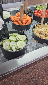 Lunch is ready. Fresh dessert and salad bar. | Bubbys