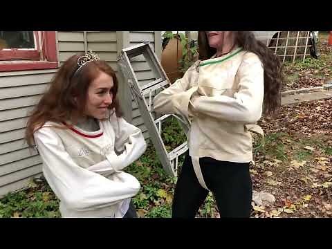 Kat and Melissa Straitjacket Halloween Adventure