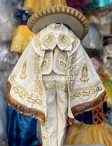 Capa De Charro- Capa Para Charro De Bautizo- Capa Bordada Ivory Para Traje De Charro- Cape - Etsy