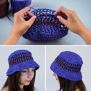 Sombrero de crochet para los días más calurosos del verano - Con hilo de rafia | Miarti - Crochet y Tejidos