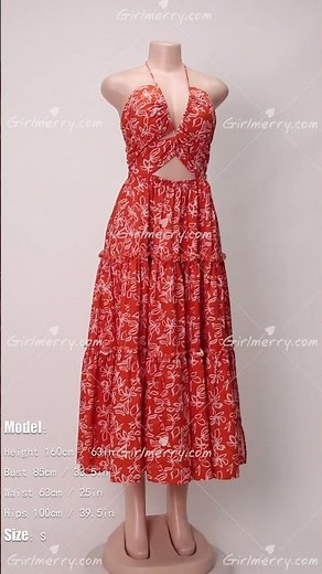 Girlmerry Sexy floral batch printing halter-neck zip-up midi dress Wholesale Dresses AA014541