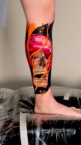 How SICK is this?! 🔴🔵💀 by @littleandytattoo | Barber DTS Tattoo Supplies