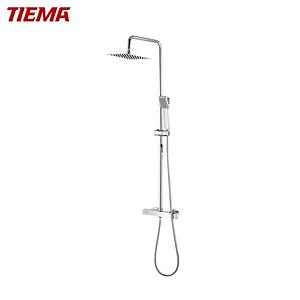 [Hot Item] Tiema Constant Temperature Chrome Waterfall Brass Bathtub Shower Faucet Sets
