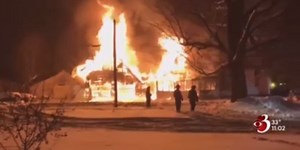 Massive fire in Albany, Vermont