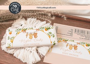 Oranges Baby in Bloom Baby Shower Candy Wrapper, Baby Shower Favors, Favor, Oranges Baby Clothesline, Digital Printable, Customized Favor. - Etsy Canada