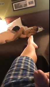 Cuck cums while watching wife getting licked
