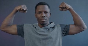 Portrait Muscular African American Bodybuilder Showing Stock Footage Video (100% Royalty-free) 3486935823 | Shutterstock