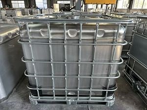 [Hot Item] SS304 Stainless Steel Square IBC Tote Storage Tank with Un Approval