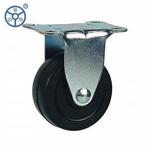 [Hot Item] Roda Karet Berkualitas Tinggi 1 Inci Ringan Tugas Kecil Hitam Industri Karet 2 Inci Roda Troli Tetap