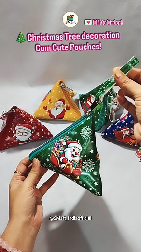 ✨ Christmas Tree decoration cum Cute Pouches!✨🎅🎄 . . 💌 DM us to Order yours today! #SMart_Indiaofficial #returngifts #viralreels #stationery #reelitfeelit #christmas #coinpouches #coin #pouch #treedecoration #christmastree | SMart India Official