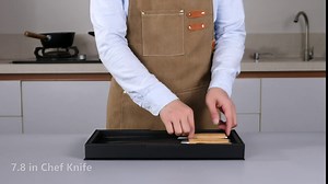 Wehome Sharp Chef Knife Set,Professional Santoku Knife Set,Premium Molybdenum Vanadium Steel 3Pcs Kitchen Knives,Kitchen Cooking Gifts for Men with Gift Box Packing