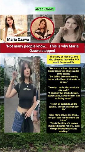 "Not many people know... This is why Maria Ozawa stopped#MariaOzawa #Real Stories #DramaJapan