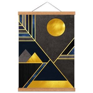 [Hot Item] Luxury Canvas Wall Art Painting Golden Poster Hanger Home Room Decoration Modern Abstract Printing Picture Frame Welcome Sign
