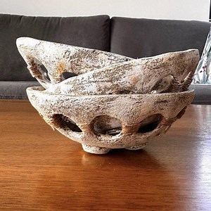 Handmade White Paper Mache Bowls – 3 Round Sizes | Dried Foods, Party, Gift - Etsy