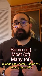 ¿Cuando usar "some (of)", "most (of)" y many (of)"? #aprendeingles #clasesdeingles #englishkuri #clasesdeidiomas #inglessencillo | Inglés con Abraham Kuri