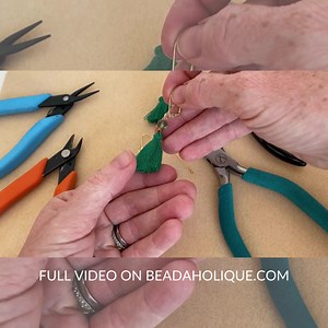 Learn how to make this quick and easy tassel earring, a perfect summer accessory. Full video on Beadaholique.com https://beadaholique.com/collections/instructional-beading-videos/products/how-to-make-the-summer-tassel-earrings | Beadaholique.com | Facebook