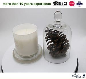 [Hot Item] 10oz Transparent Bell Scented Glass Candle in Jar