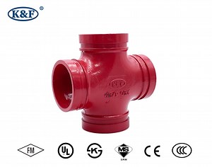 [Hot Item] Kanaifu Ductile Iron Equal Pipe Fitting Grooved Pipe Tee Cross