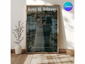 Customized Wedding Vows Template Wedding Anniversary Photo Gifts Wedding Vow Keepsakes 1st Wedding Anniversary Gift for Couples - Etsy Canada