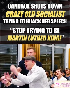 Candace Owens shuts down crazy, old SOCIALIST trying to HIJACK her speech | Leading Ladies