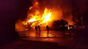 Massive fire destroys 3 buildings in Oakville, closes highway overnight